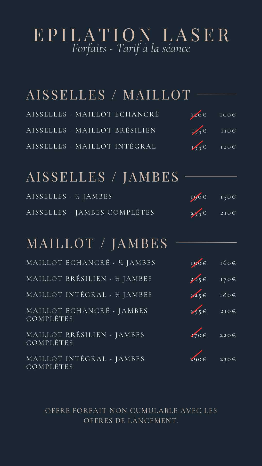 Forfaits épilation laser aisselles et maillot à Nancy La Suite N8